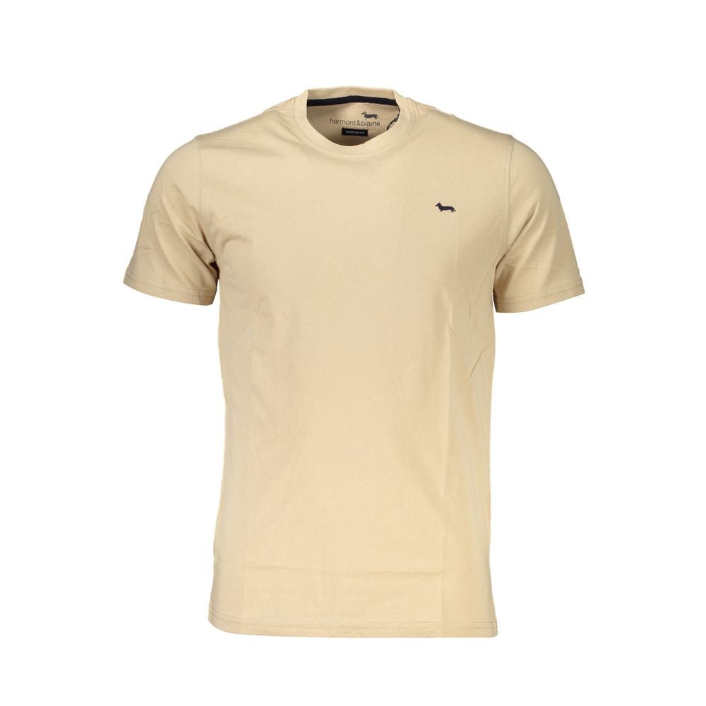 Harmont & Blaine Beige Cotton T-Shirt - The Gentlemen's Vault