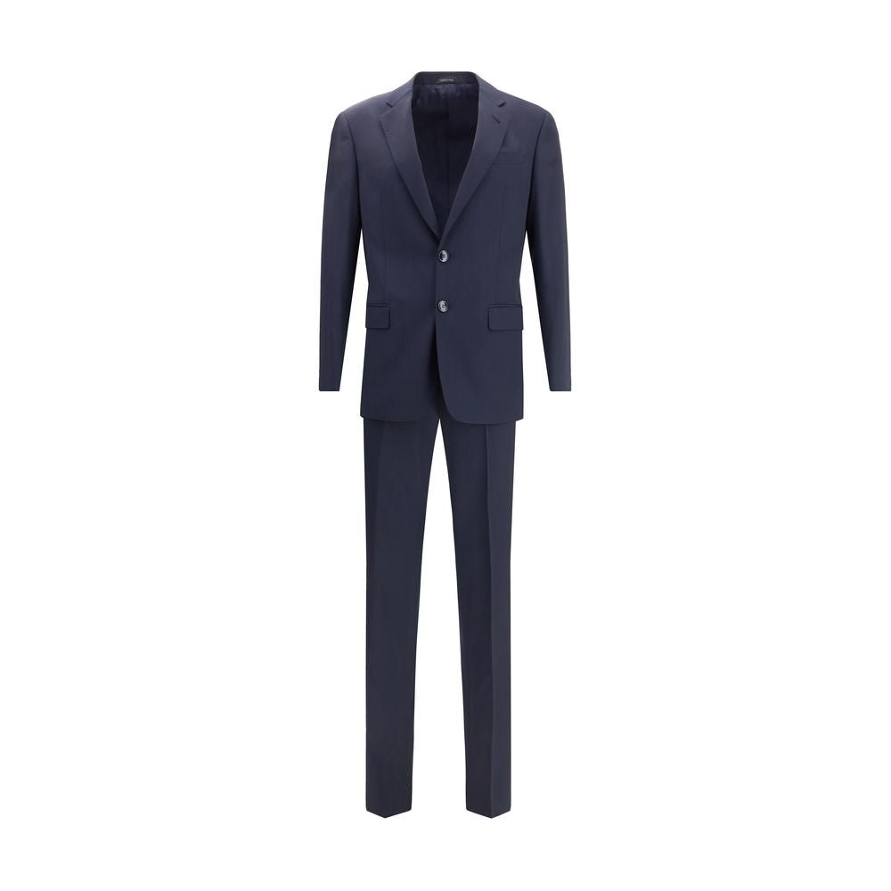Giorgio Armani Blue Fleece Wool Two - Piece Suit - The Gentlemen's Vault