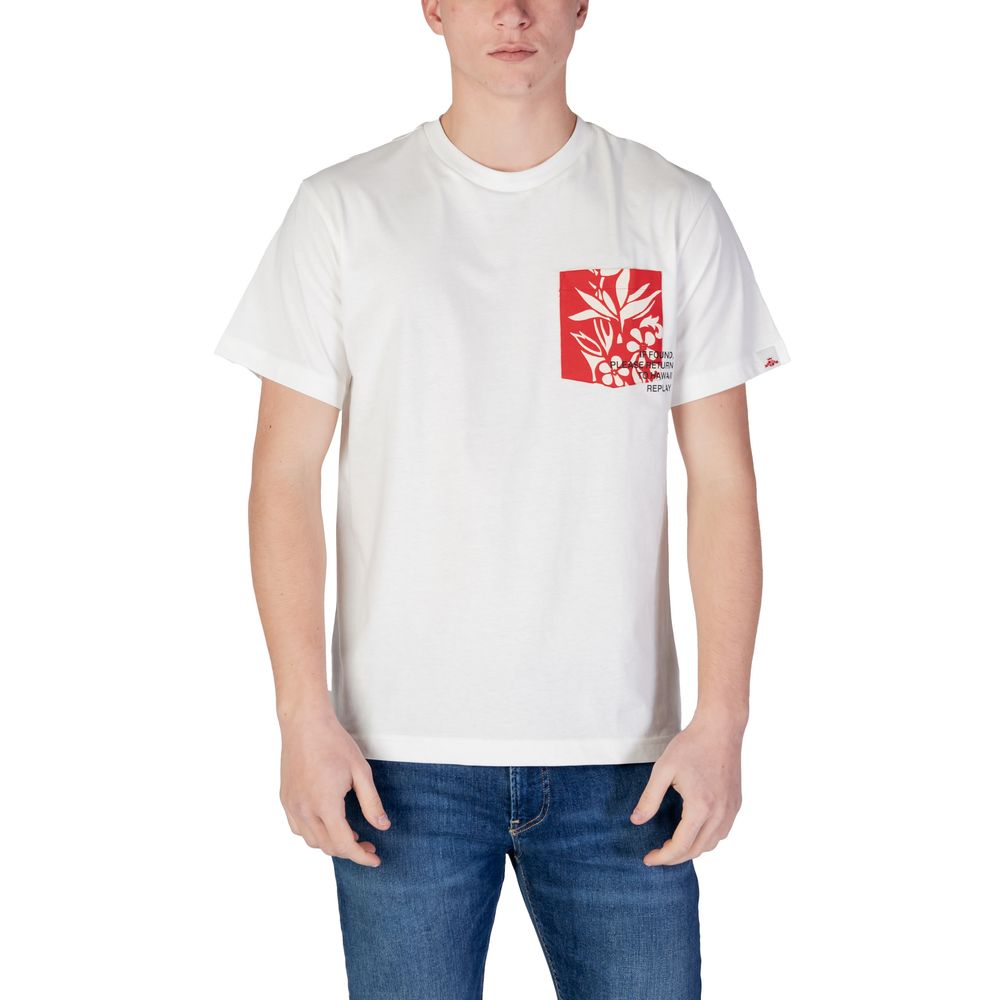Replay White Cotton T-Shirt - The Gentlemen's Vault