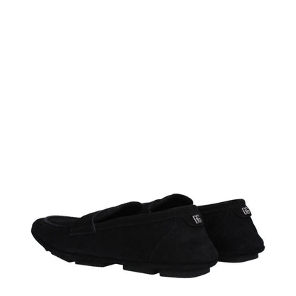 Dolce & Gabbana Black Leather Slip - On Loafers - The Gentlemen's Vault