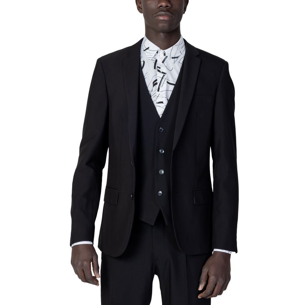 Antony Morato Black Polyester Blazer - The Gentlemen's Vault