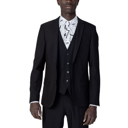 Antony Morato Black Polyester Blazer - The Gentlemen's Vault