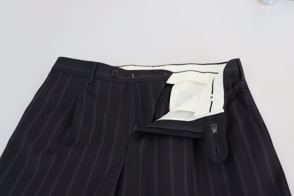 Dolce & Gabbana Gray Wool Blend Formal Trousers Pants - The Gentlemen's Vault