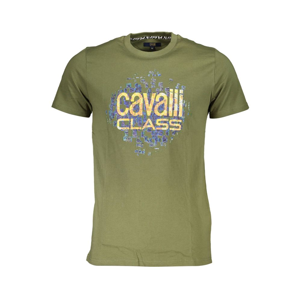 Cavalli Class Green Cotton T-Shirt - The Gentlemen's Vault