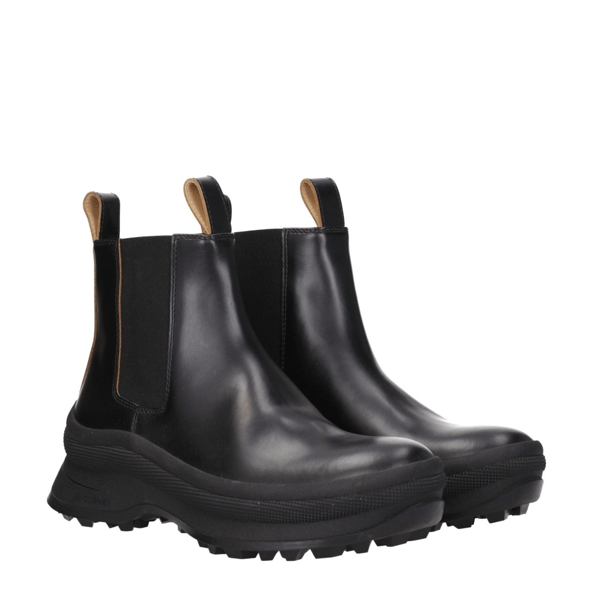 Jil Sander Black Leather Ankle Boots - The Gentlemen's Vault