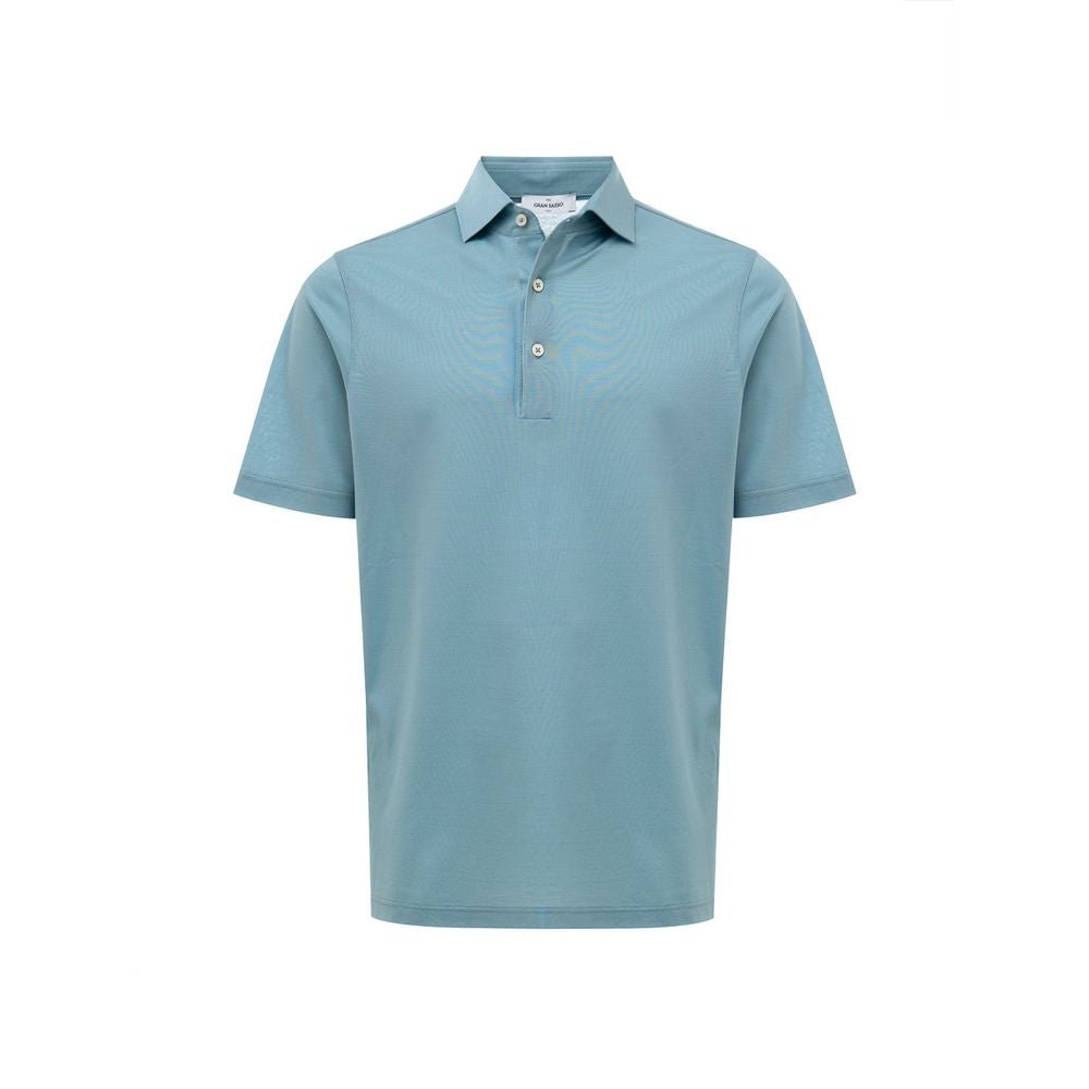 Gran Sasso Blue Cotton Polo Shirt - The Gentlemen's Vault