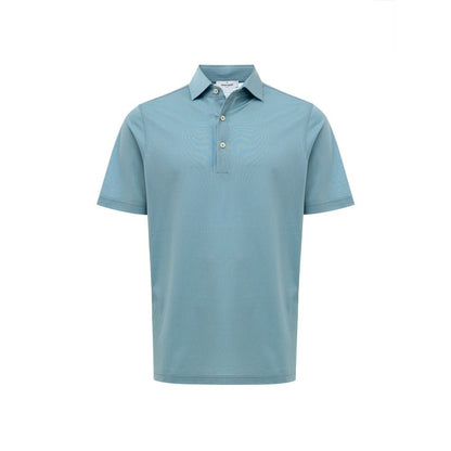Gran Sasso Blue Cotton Polo Shirt - The Gentlemen's Vault