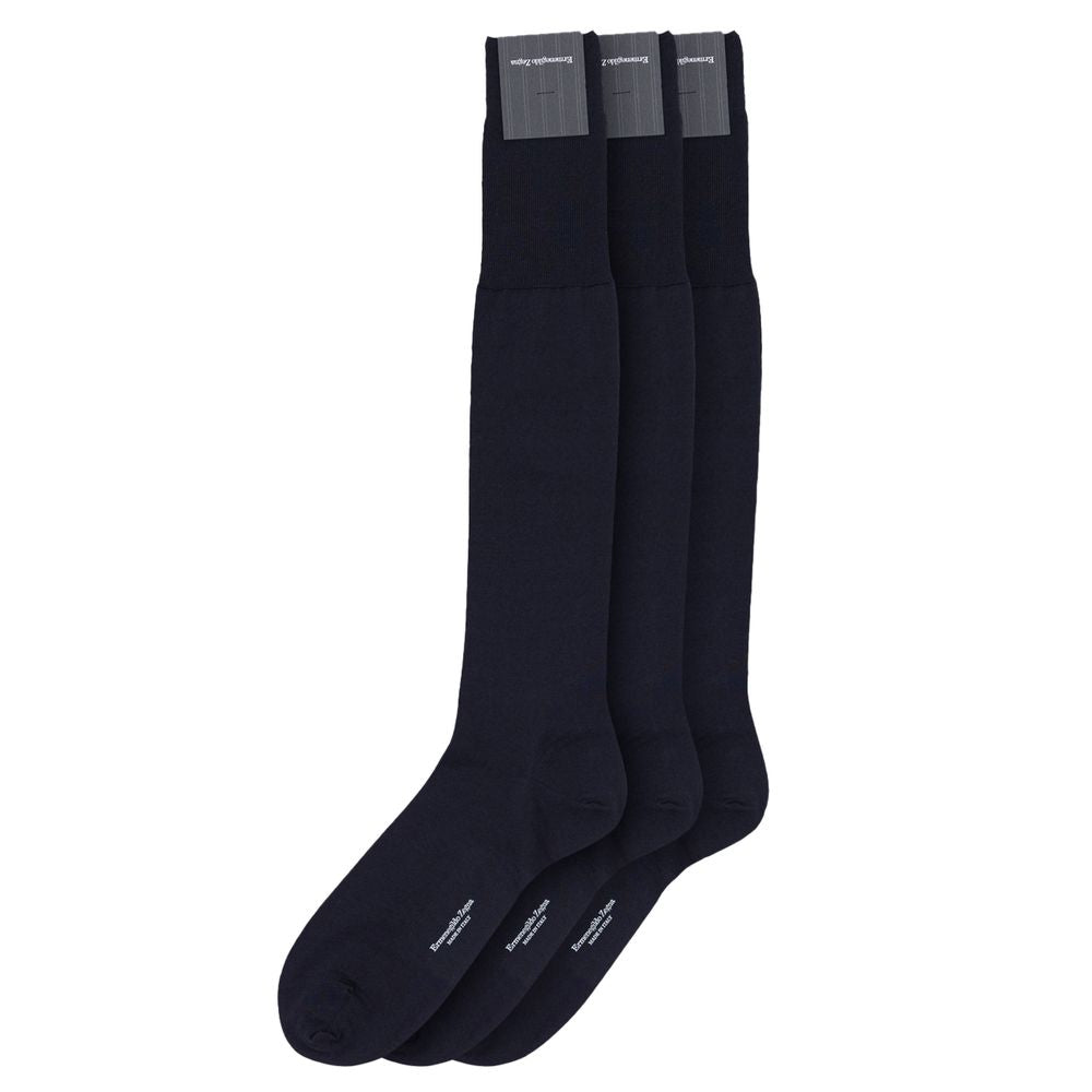 ZEGNA Navy Blue Wool Sock - The Gentlemen's Vault