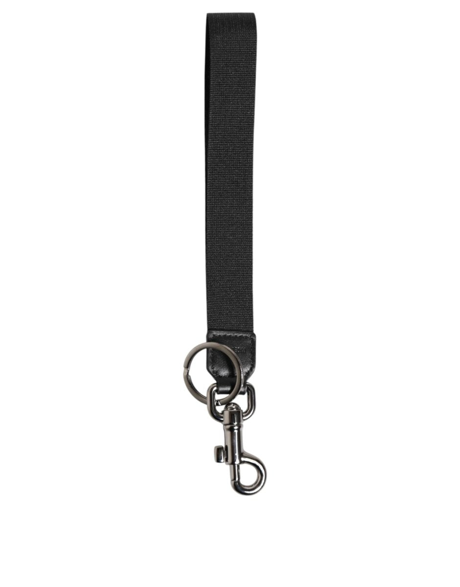 Dolce & Gabbana Black Red DG Logo Polyester Silver Men Keychain Keyring - The Gentlemen's Vault