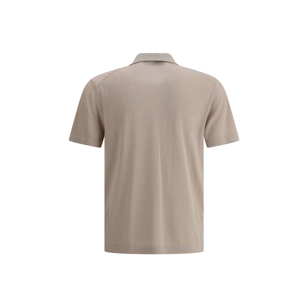 Cruna Beige Cotton Polo Shirt - The Gentlemen's Vault