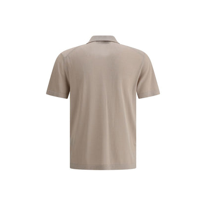 Cruna Beige Cotton Polo Shirt - The Gentlemen's Vault