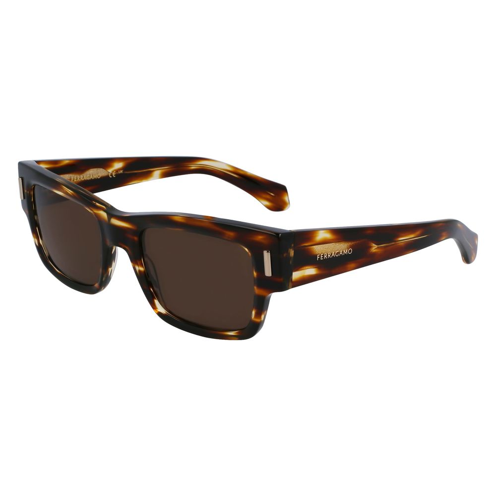 Ferragamo Brown Acetate Sunglasses - The Gentlemen's Vault
