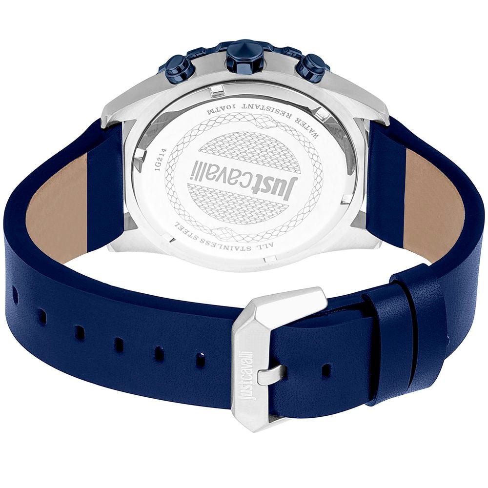 Just Cavalli Blue Leather Sport Watch - The Gentlemen's Vault