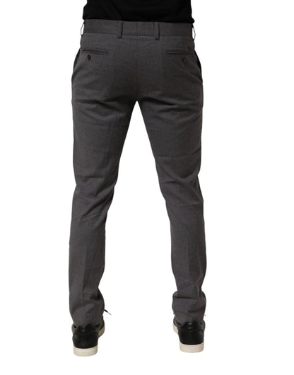Daniele Alessandrini Gray Polyester Formal Dress Trouser Pants - The Gentlemen's Vault