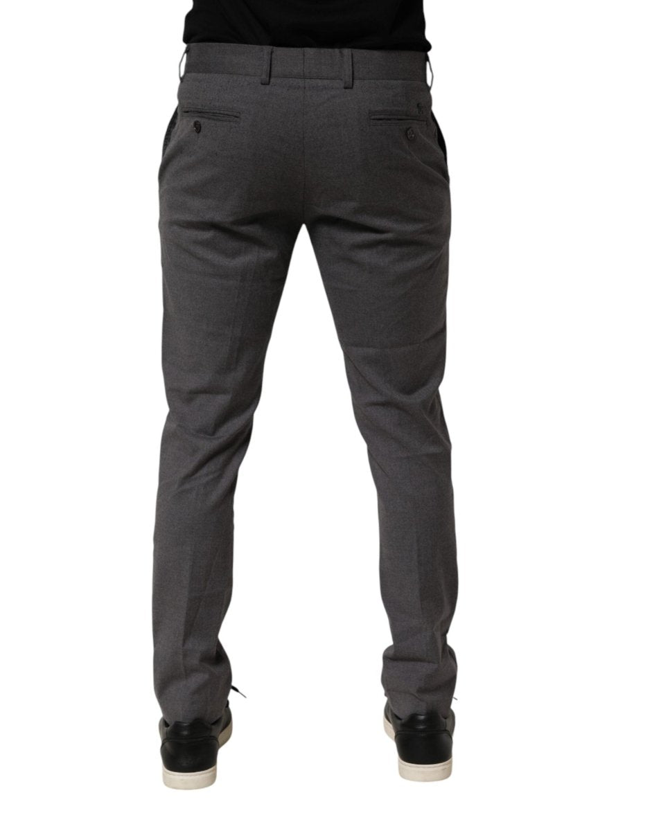 Daniele Alessandrini Gray Polyester Formal Dress Trouser Pants - The Gentlemen's Vault