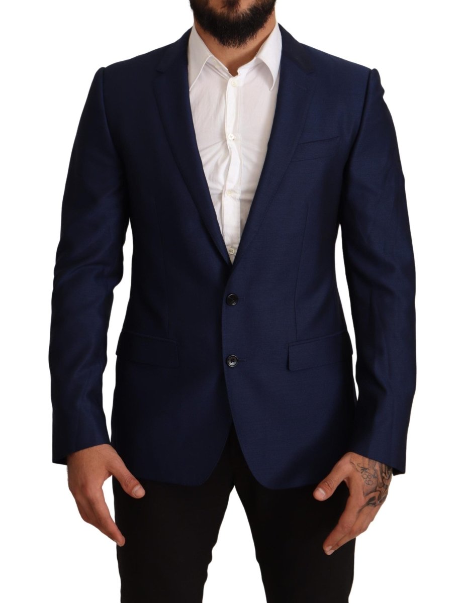 Dolce & Gabbana Navy Blue Slim Fit Jacket MARTINI Blazer - The Gentlemen's Vault