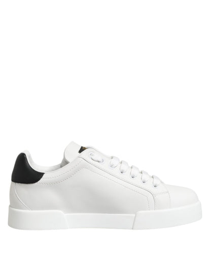 Dolce & Gabbana White Crown Patch Portofino Men Sneakers Shoes - The Gentlemen's Vault