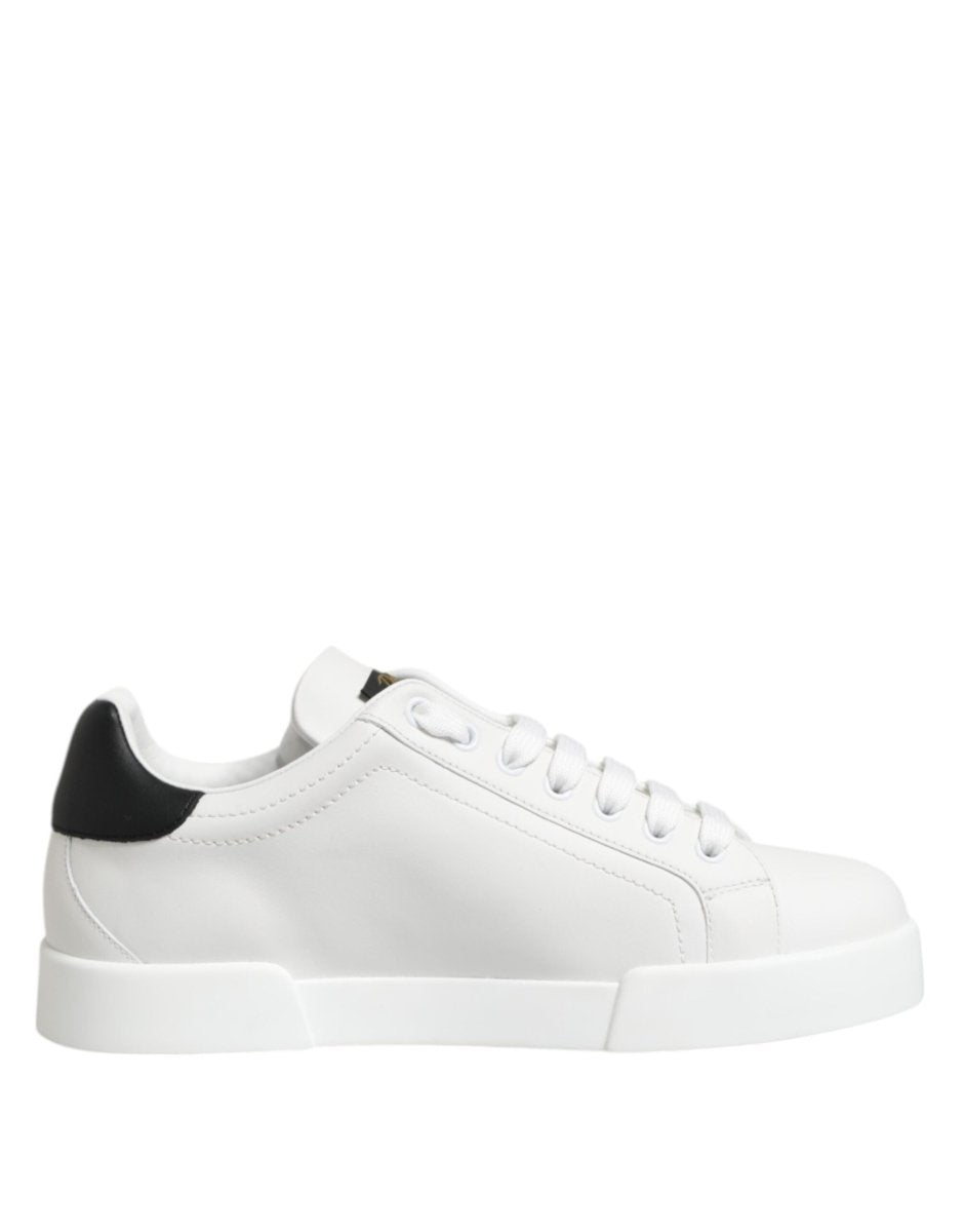 Dolce & Gabbana White Crown Patch Portofino Men Sneakers Shoes - The Gentlemen's Vault
