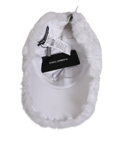 Dolce & Gabbana White Modacrylic Rapper Men Baseball Capello Hat - The Gentlemen's Vault