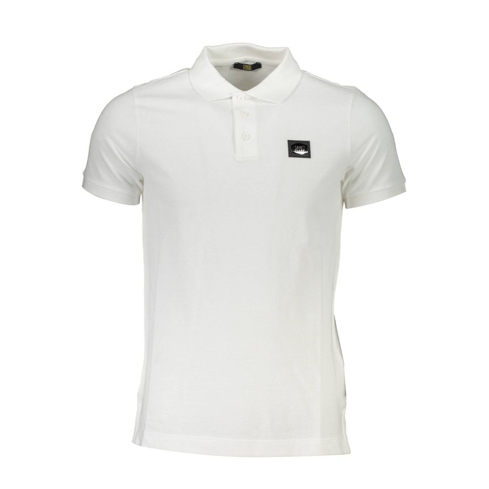 Cavalli Class White Cotton Men Polo Shirt - The Gentlemen's Vault