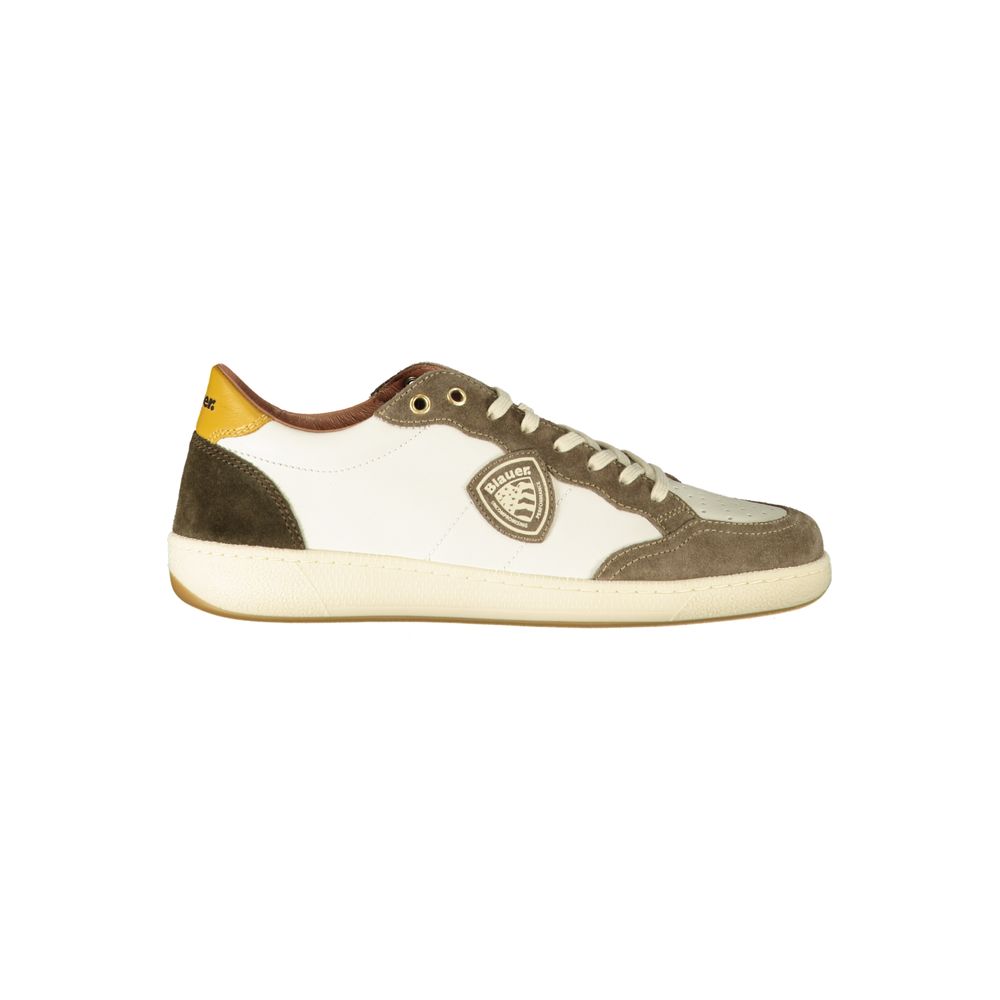 Blauer White Polyester Sneaker - The Gentlemen's Vault