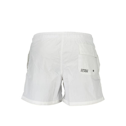 Cavalli Class White Polyamide Swimwear - The Gentlemen's Vault