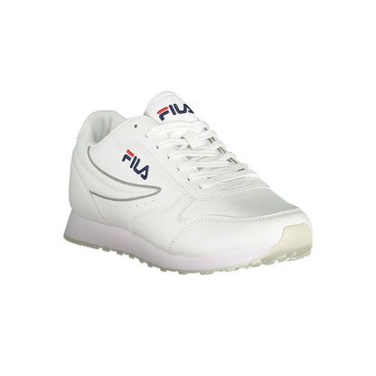 Fila Pristine White Sports Sneakers with Contrast Accents - The Gentlemen's Vault