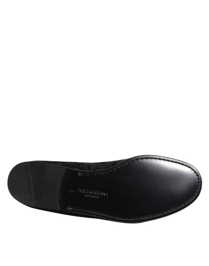 Dolce & Gabbana Black Floral Brocade Loafers Men Dress Shoes - The Gentlemen's Vault