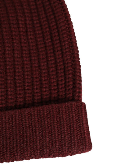 Dolce & Gabbana Brown Cashmere Knitted Beanie Capello Men One Size Hat - The Gentlemen's Vault