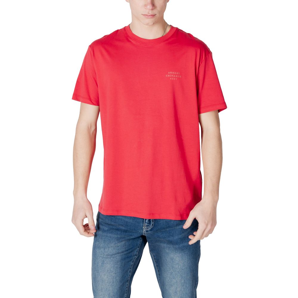 Armani Exchange Red Cotton T-Shirt - The Gentlemen's Vault