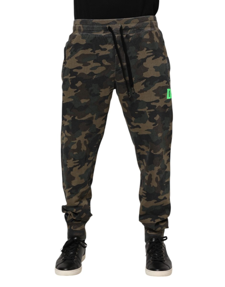 Dolce & Gabbana Multicolor Camouflage Cotton Men Jogger Pants - The Gentlemen's Vault