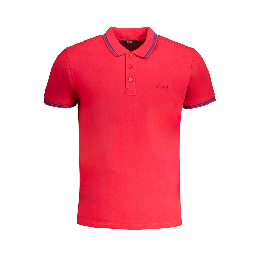 Cavalli Class Red Cotton Polo Shirt - The Gentlemen's Vault