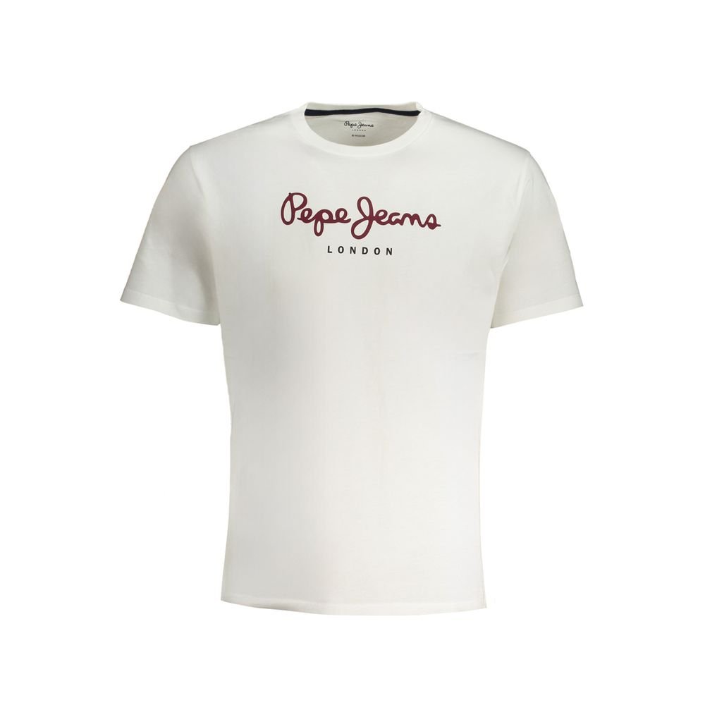 Pepe Jeans White Cotton T-Shirt - The Gentlemen's Vault