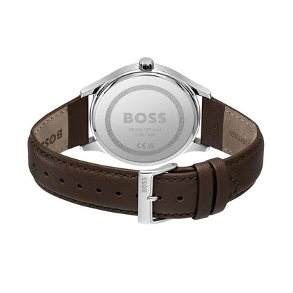 Hugo Boss Brown Leather Dress Watch - The Gentlemen's Vault
