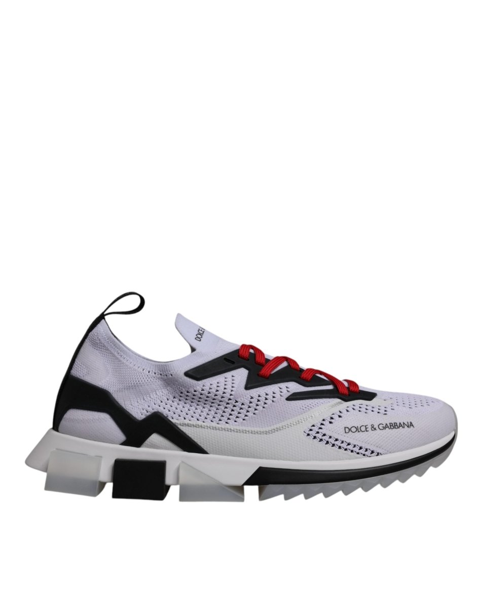 Dolce & Gabbana White SORRENTO Sport Stretch Sneakers Shoes - The Gentlemen's Vault