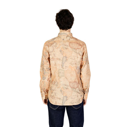 Alviero Martini Prima Classe Beige Polyester Shirt - The Gentlemen's Vault