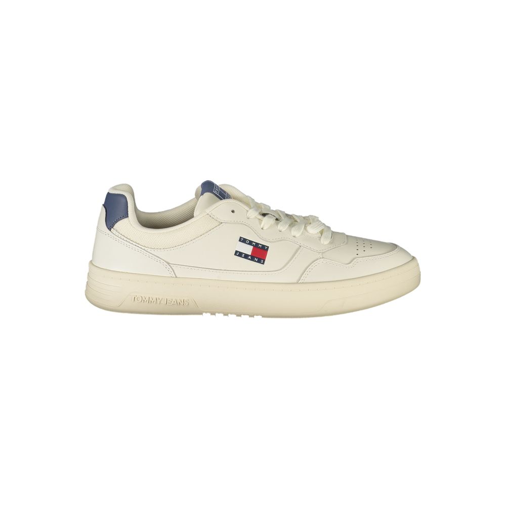 Tommy Hilfiger White Leather Men Sneaker - The Gentlemen's Vault