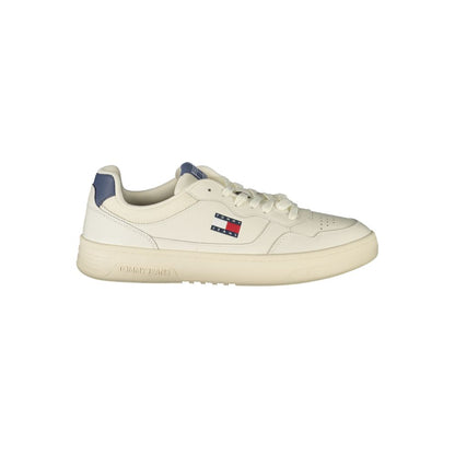 Tommy Hilfiger White Leather Men Sneaker - The Gentlemen's Vault