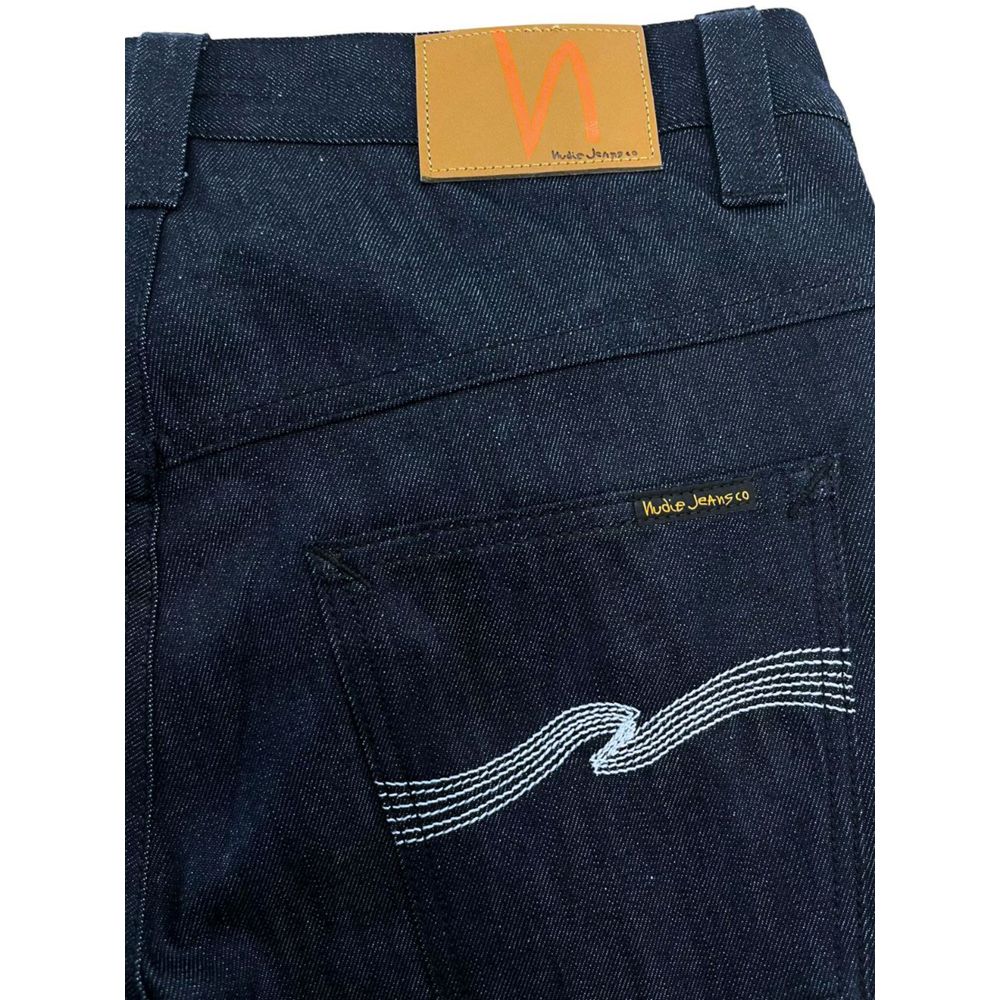 Nudie Jeans Blue Cotton Men Jeans - The Gentlemen's Vault