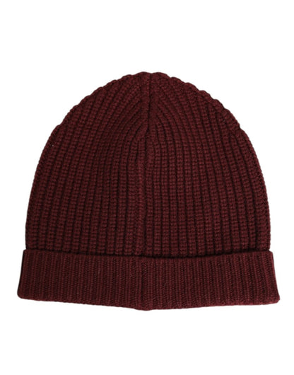 Dolce & Gabbana Brown Cashmere Knitted Beanie Capello Men One Size Hat - The Gentlemen's Vault