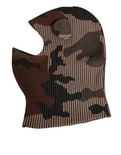 Dolce & Gabbana Multicolor Camouflage Balaclava Mask Men Cap One Size Hat - The Gentlemen's Vault