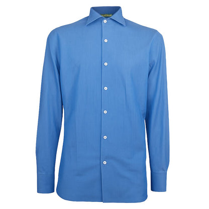 Loro Piana Made in Italy Blue Cotton Men's Shirt - The Gentlemen's Vault