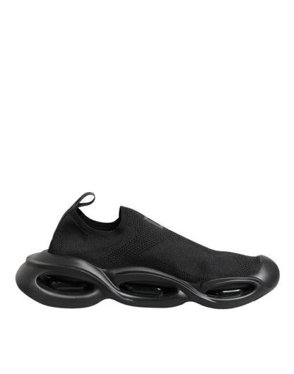 Dolce & Gabbana Black Slip On Wave Low Top Men Sneaker Shoes - The Gentlemen's Vault