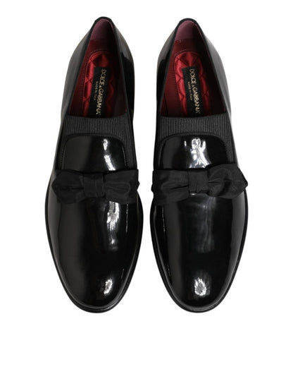 Dolce & Gabbana Black Leather Slip On Dress Men Loafers Shoes - The Gentlemen's Vault