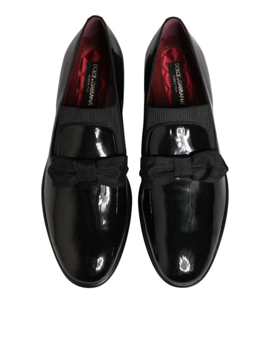 Dolce & Gabbana Black Leather Slip On Dress Men Loafers Shoes - The Gentlemen's Vault