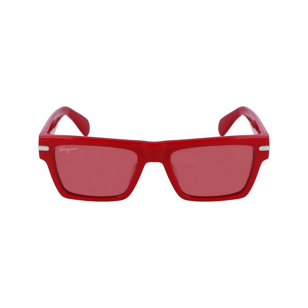Ferragamo Red Acetate Sunglasses - The Gentlemen's Vault
