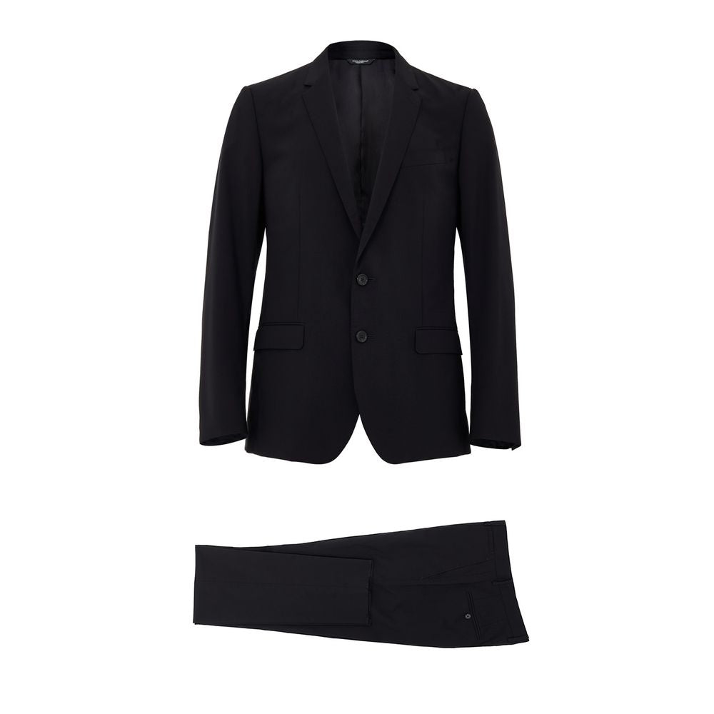 Dolce & Gabbana Black Wool Two - Piece Suit - The Gentlemen's Vault