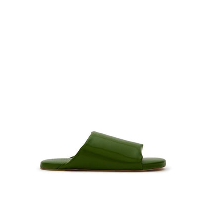 Bottega Veneta Green Leather Slipper - The Gentlemen's Vault
