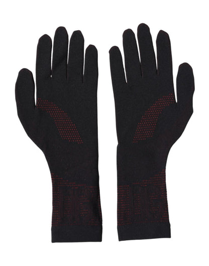 Dolce & Gabbana Black DG Logo Cotton Hands Mitten Men Gloves - The Gentlemen's Vault
