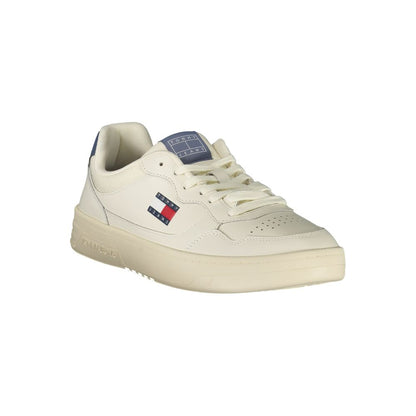 Tommy Hilfiger White Leather Men Sneaker - The Gentlemen's Vault